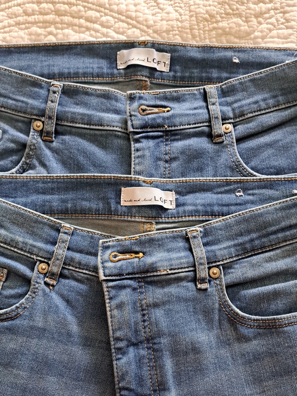 LOFT Light Blue Flare Jeans Duo